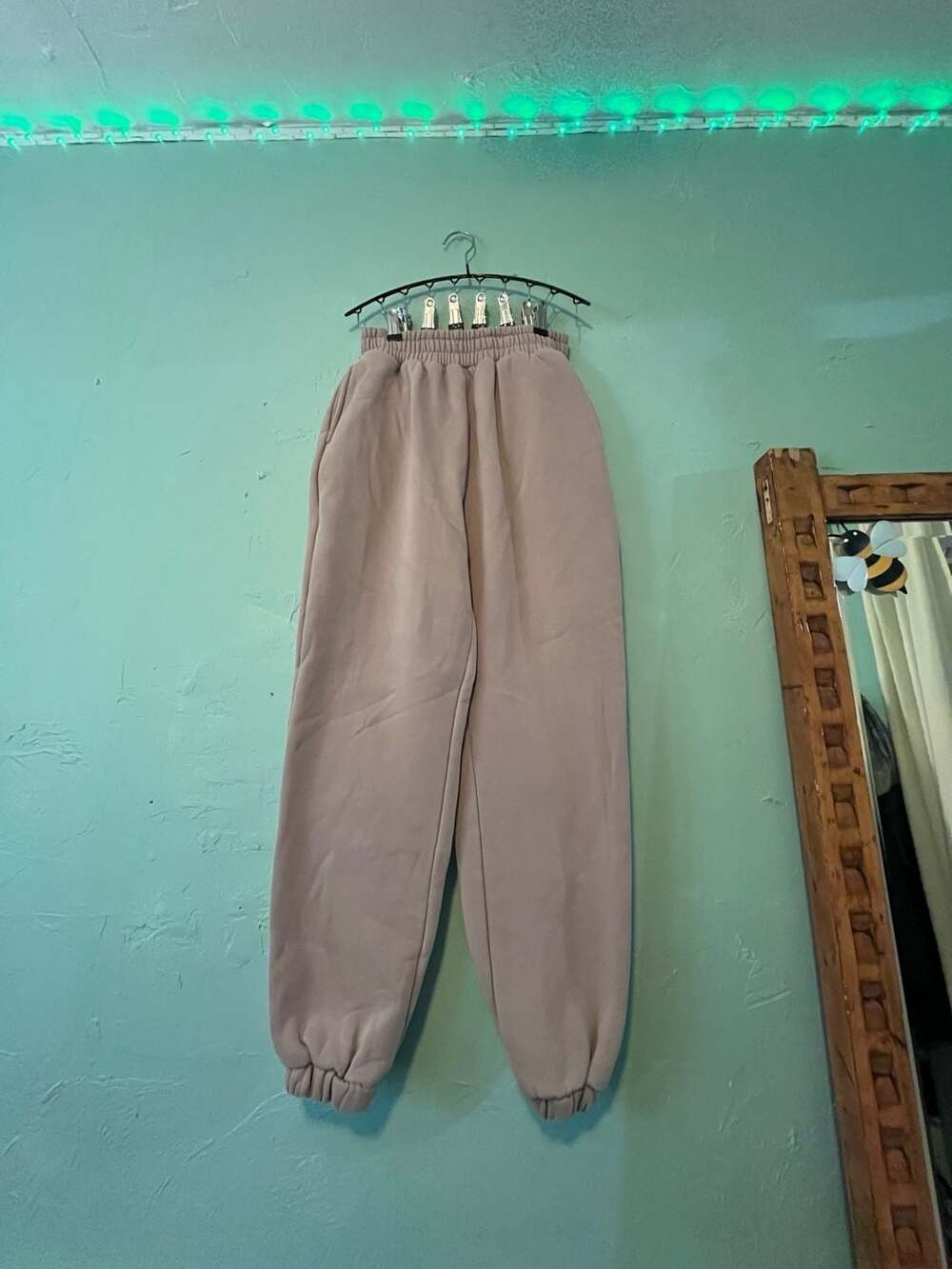 Comfrt Sweatpants Size S Beige Cotton Blend